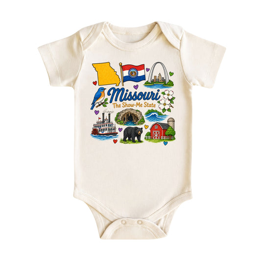 Missouri Baby Bodysuit for Boys Girls