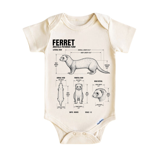 Ferret Blueprint ONESIE ®, Baby Bodysuit for Boys Girls