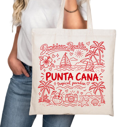 Punta Cana Symbols Tote Bag