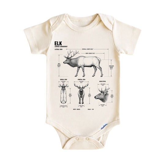 Elk Blueprint ONESIE ®, Baby Bodysuit for Boys Girls
