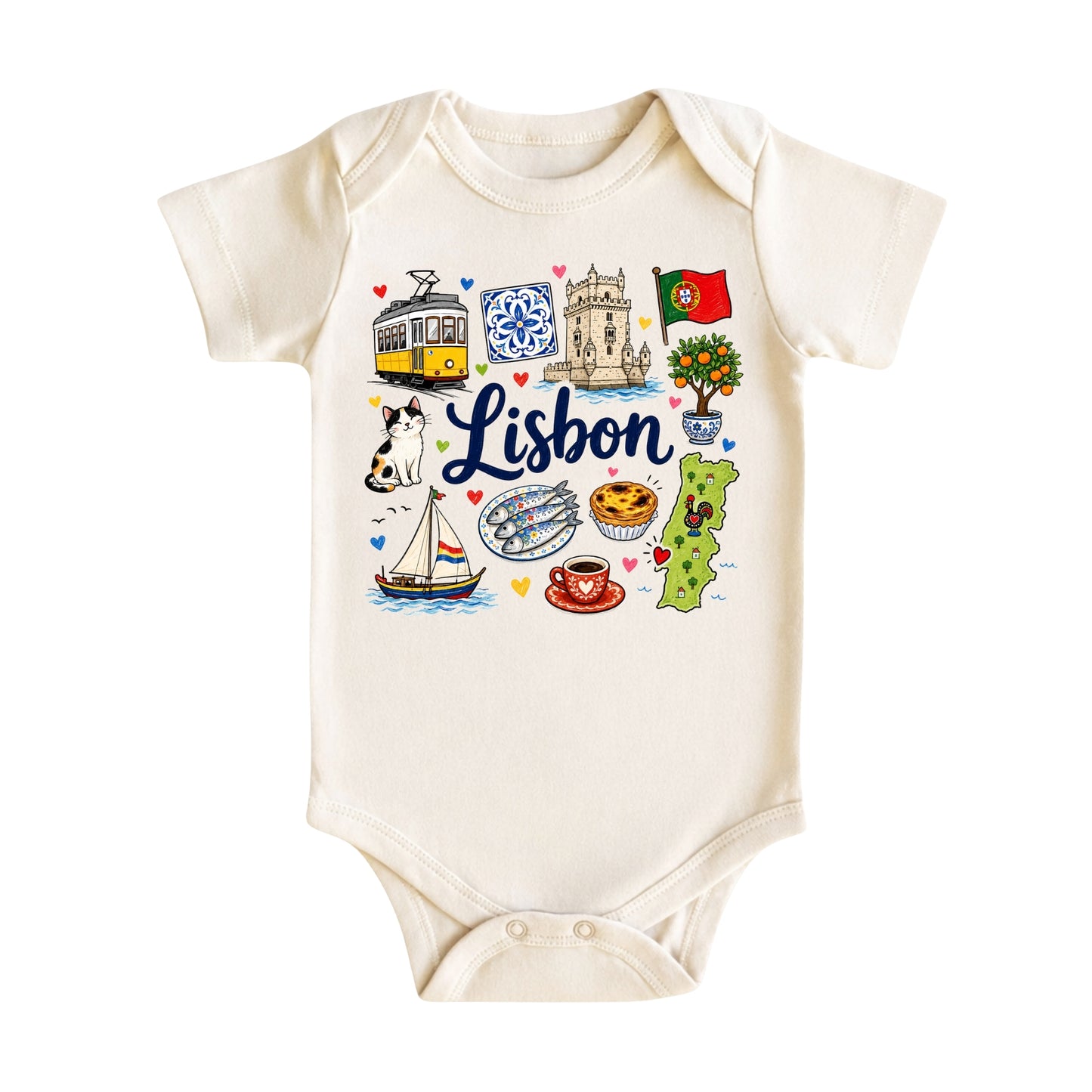 Lisbon Baby Bodysuit for Boys Girls