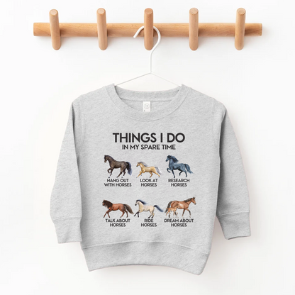 Things I Do In My Spare Time - Horse Kids Shirt