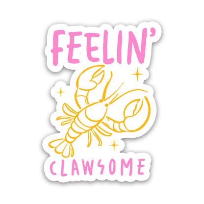 Feelin' Clawsome Funny Lobster Retro Summer Sticker