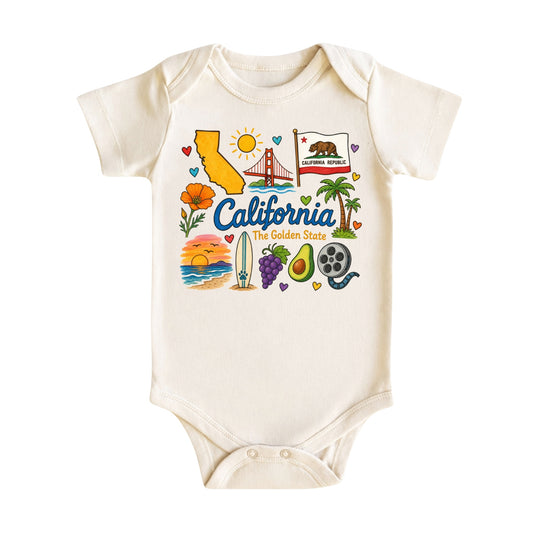California Baby Bodysuit for Boys Girls
