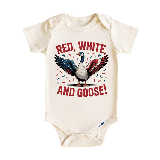 Red, White, and Goose Patriotic Baby ONESIE®