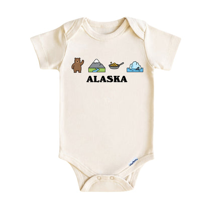 Alaska Baby Onesie ®, Last Frontier Baby Bodysuit for Boys Girls