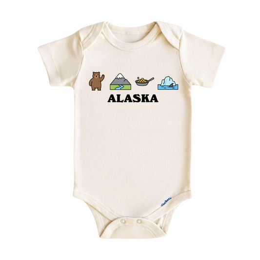 Alaska Baby Onesie ®, Last Frontier Baby Bodysuit for Boys Girls