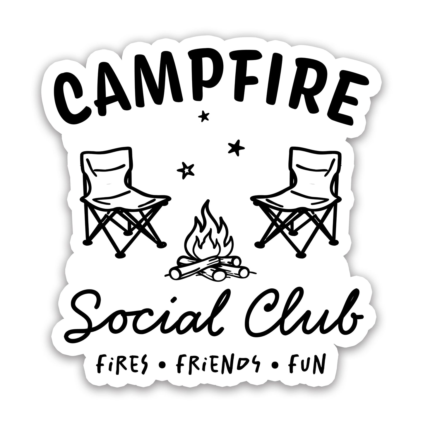 Campfire Social Club Outdoor Lifestyle Sticker