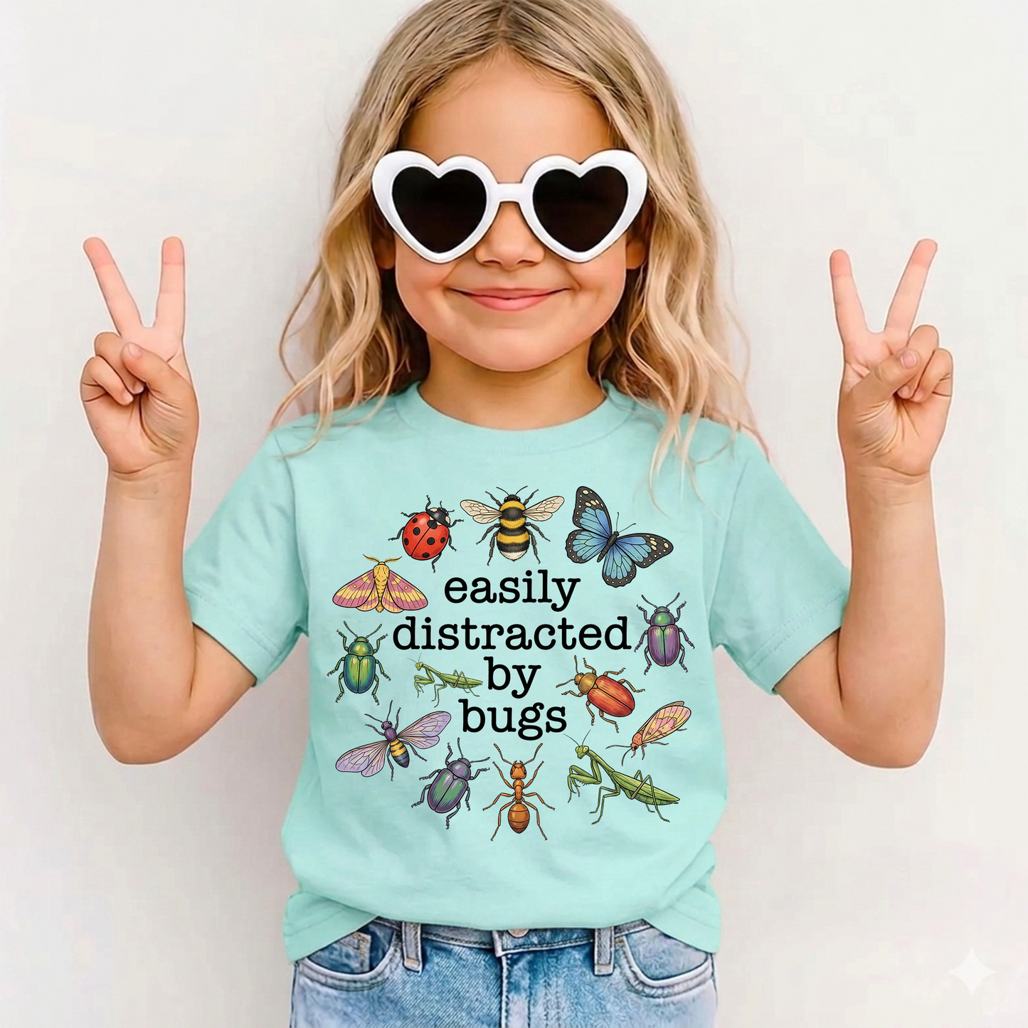 Easily Distracted By Bugs Kids T-Shirt