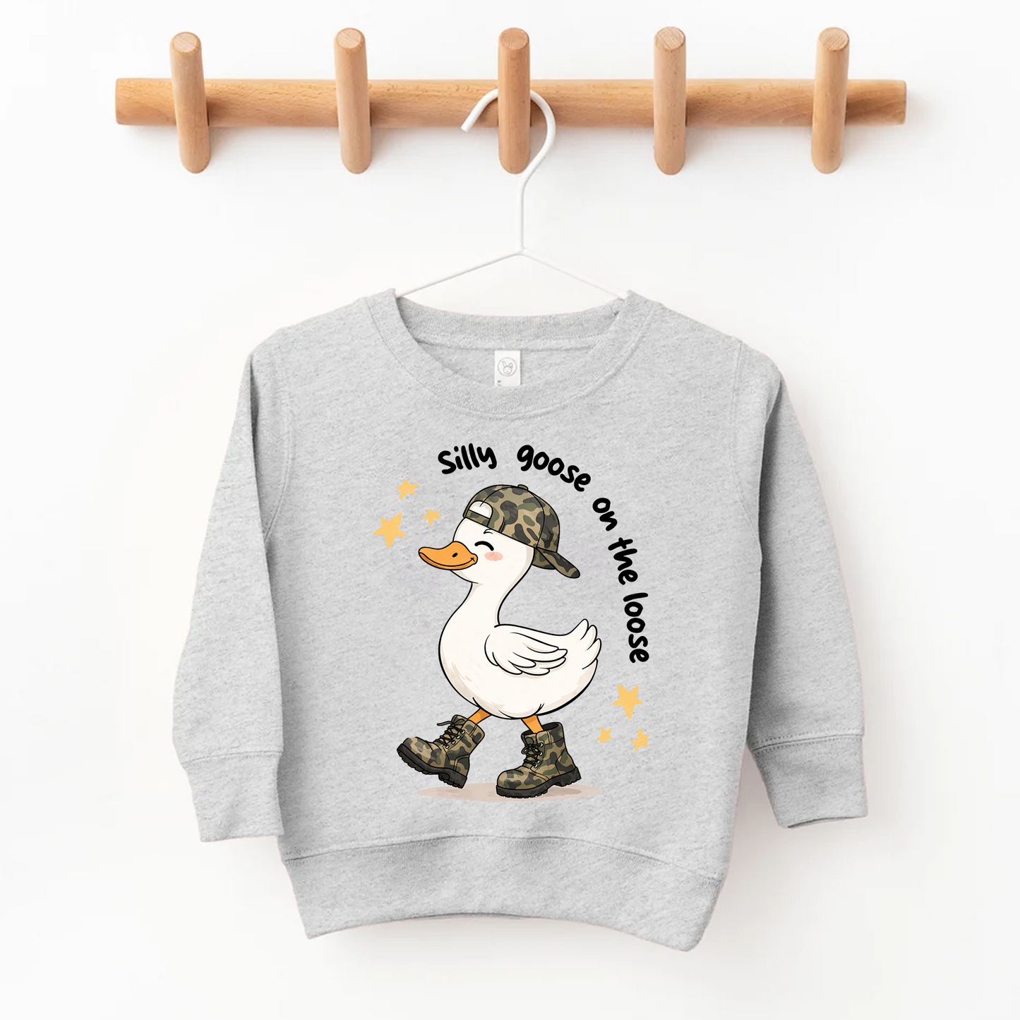 Camo Silly Goose On The Loose Kids T-Shirt