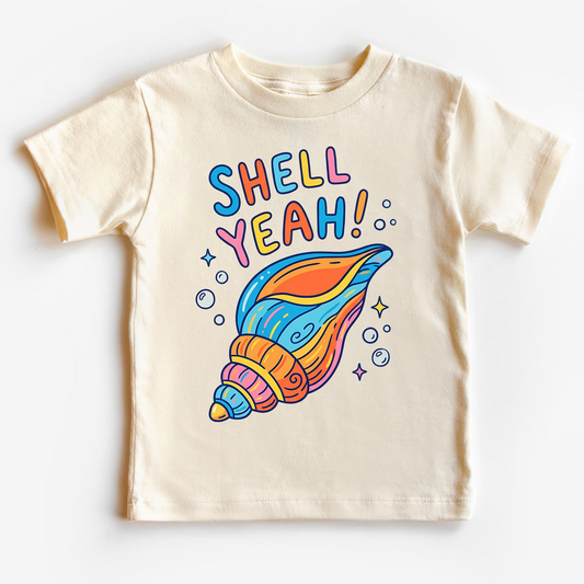 Shell Yeah! Colorful Seashell Kids Graphic T-Shirt