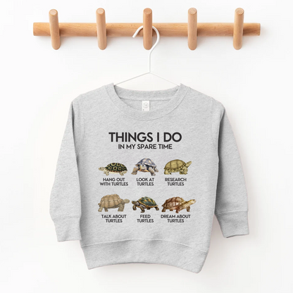 Things I Do In My Spare Time - Turtle Kids Shirt