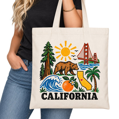 California Symbols Tote Bag
