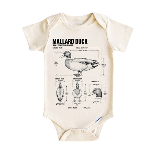 Mallard Duck Blueprint ONESIE ®, Baby Bodysuit for Boys Girls