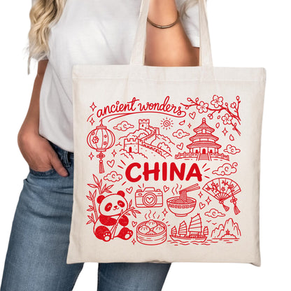 China Symbols Tote Bag