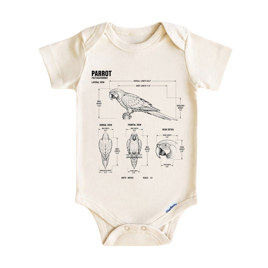 Parrot Blueprint ONESIE ®, Baby Bodysuit for Boys Girls
