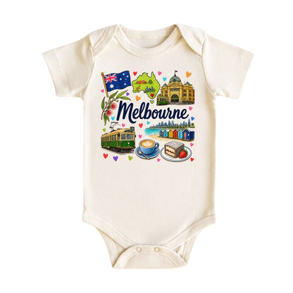 Melbourne Baby Bodysuit for Boys Girls
