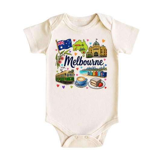 Melbourne Baby Bodysuit for Boys Girls