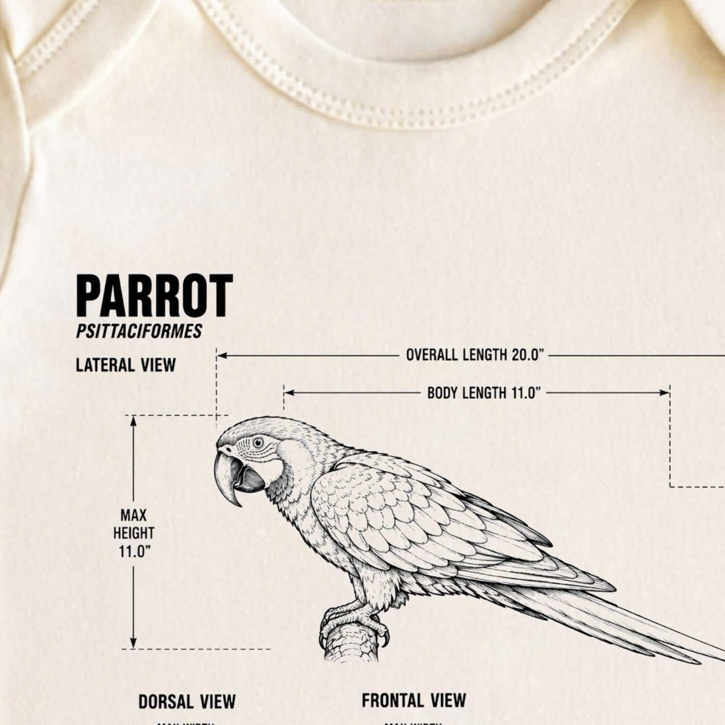 Parrot Blueprint ONESIE ®, Baby Bodysuit for Boys Girls