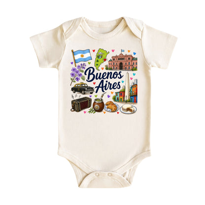 Buenos Aires Baby Bodysuit for Boys Girls