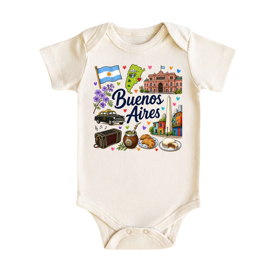 Buenos Aires Baby Bodysuit for Boys Girls