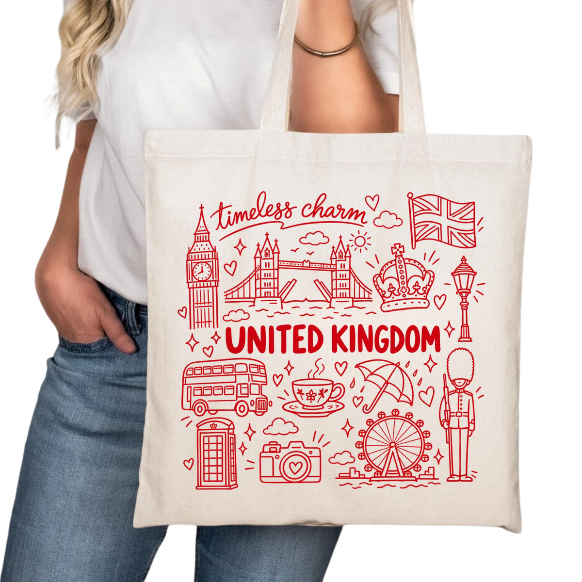 United Kingdom Symbols Tote Bag