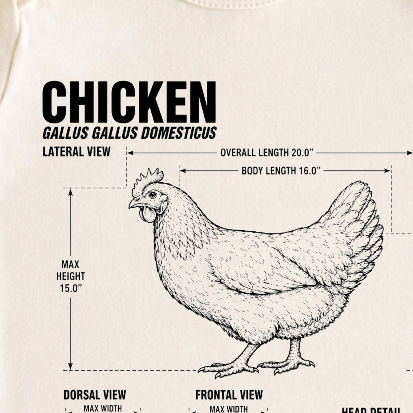 Chicken Blueprint ONESIE ®, Baby Bodysuit for Boys Girls