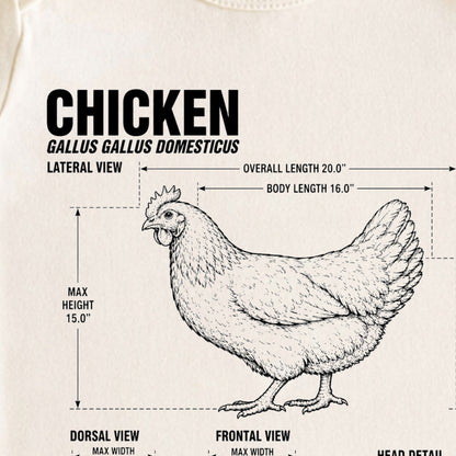 Chicken Blueprint ONESIE ®, Baby Bodysuit for Boys Girls