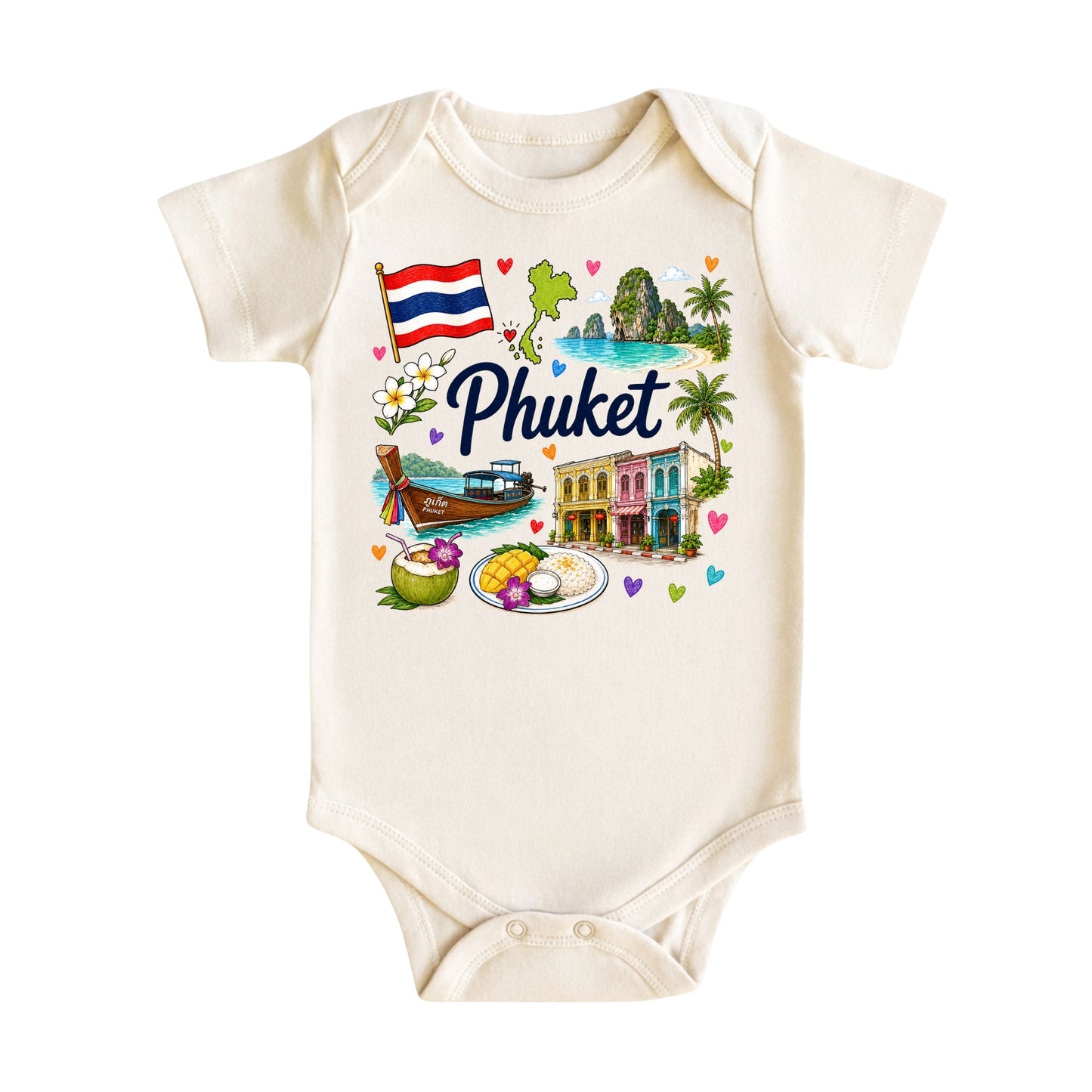 Phuket Baby Bodysuit for Boys Girls