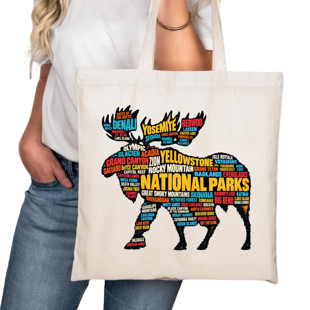 National Parks Moose Tote Bag