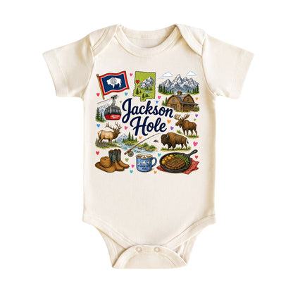 Jackson Hole Wyoming Baby Bodysuit for Boys Girls