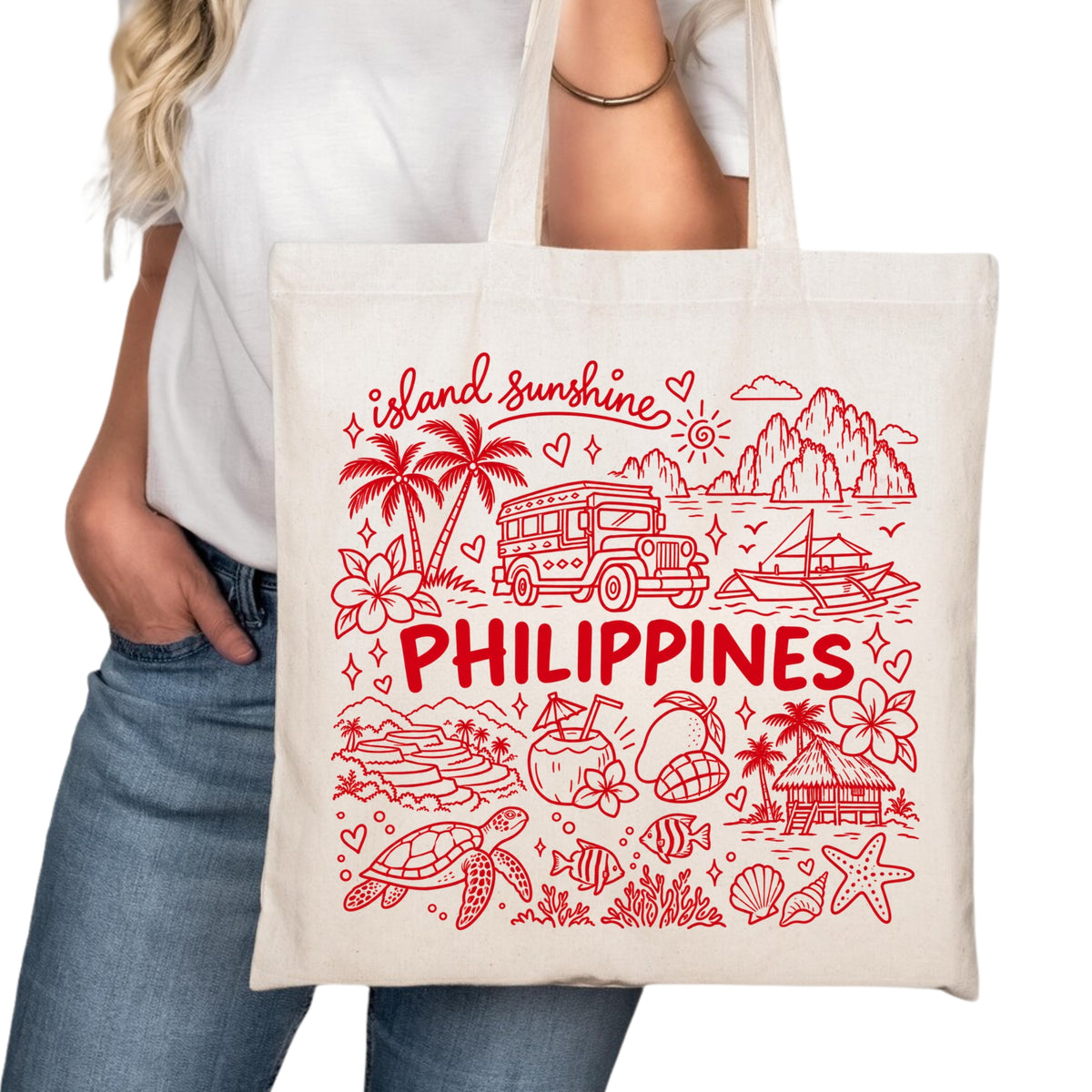 Philippines Symbols Tote Bag