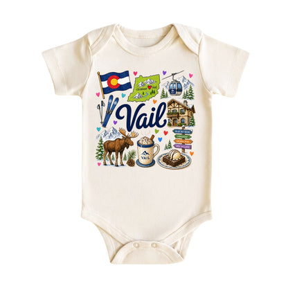 Vail Colorado Baby Bodysuit for Boys Girls