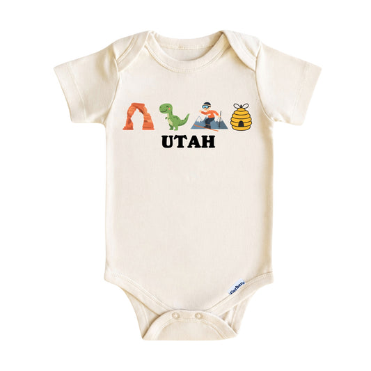 Utah Baby Onesie ®, Beehive State Baby Bodysuit for Boys Girls