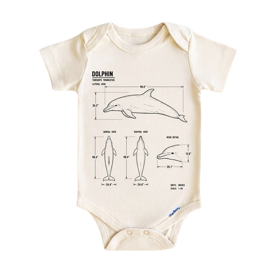 Dolphin Blueprint ONESIE ®, Baby Bodysuit for Boys Girls