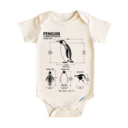 Penguin Blueprint ONESIE ®, Baby Bodysuit for Boys Girls
