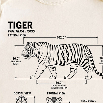 Tiger Blueprint ONESIE ®, Baby Bodysuit for Boys Girls