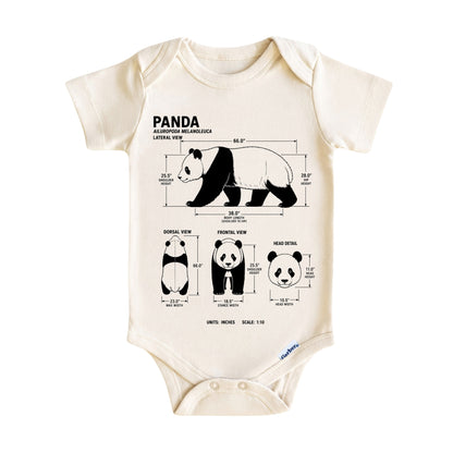 Panda Blueprint ONESIE ®, Baby Bodysuit for Boys Girls
