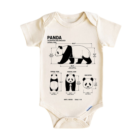 Panda Blueprint ONESIE ®, Baby Bodysuit for Boys Girls
