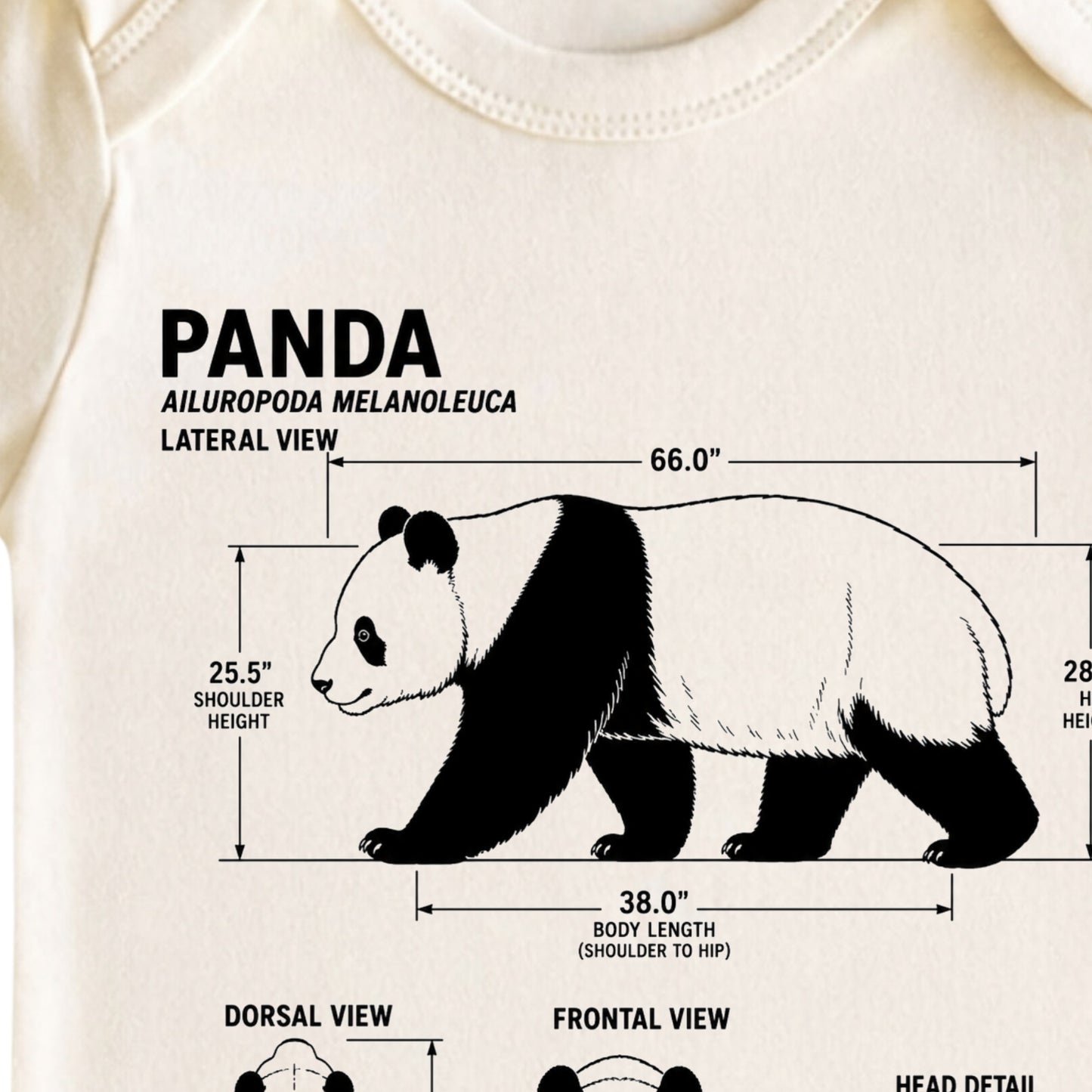 Panda Blueprint ONESIE ®, Baby Bodysuit for Boys Girls