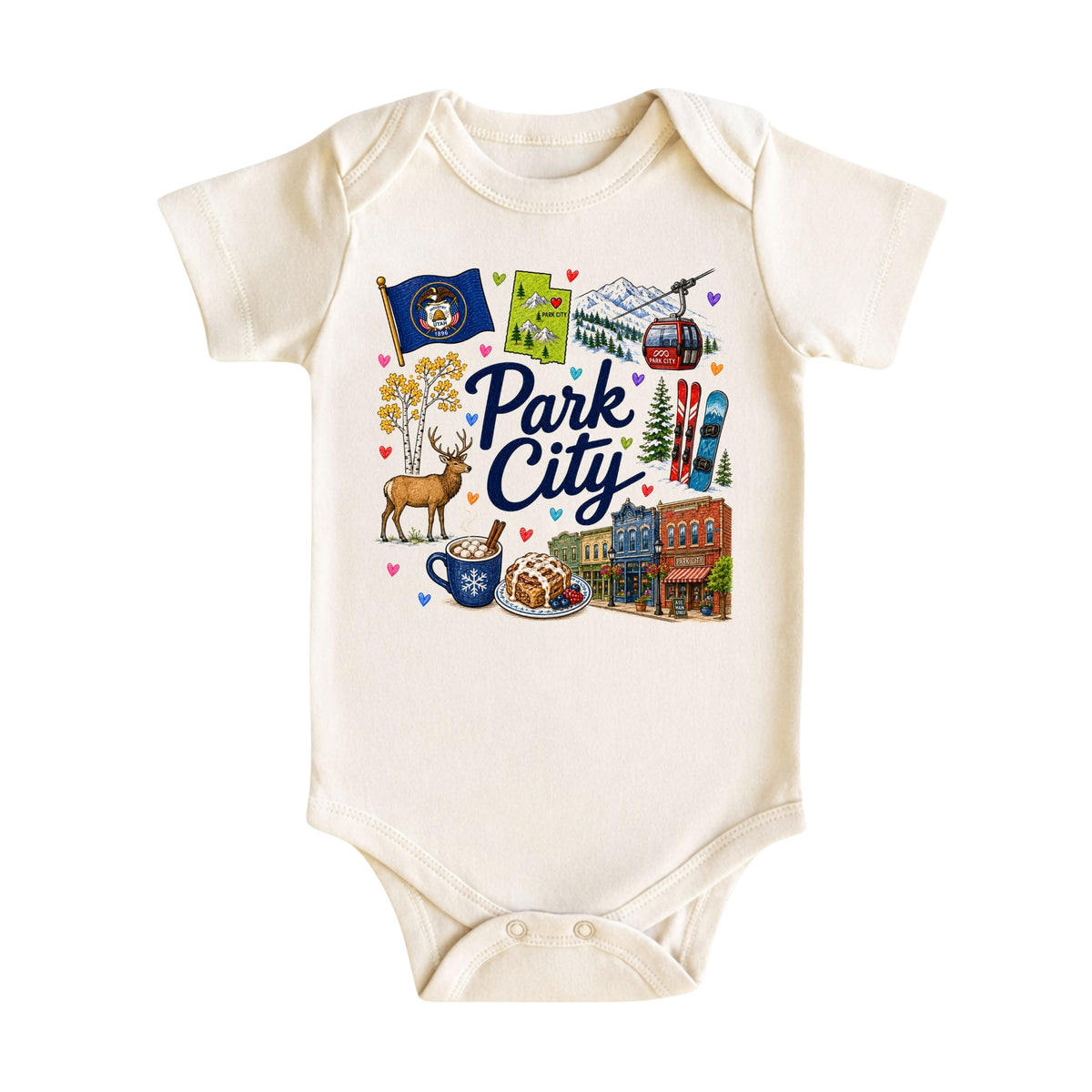 Park City Utah Baby Bodysuit for Boys Girls