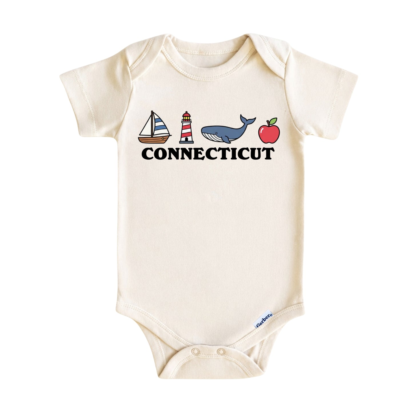 Connecticut Baby Onesie ®, Constitution State Baby Bodysuit for Boys Girls