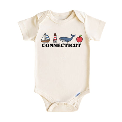 Connecticut Baby Onesie ®, Constitution State Baby Bodysuit for Boys Girls