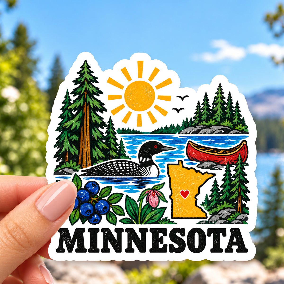 Minnesota Retro Sticker