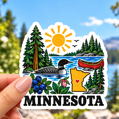 Minnesota Retro Sticker