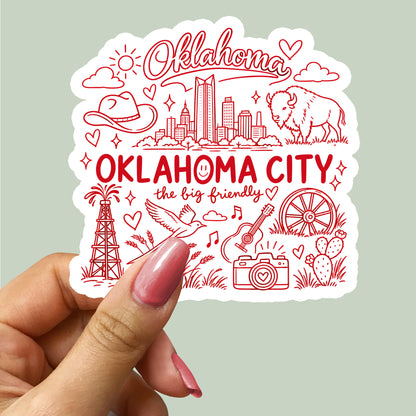 Oklahoma City State Symbols Sticker