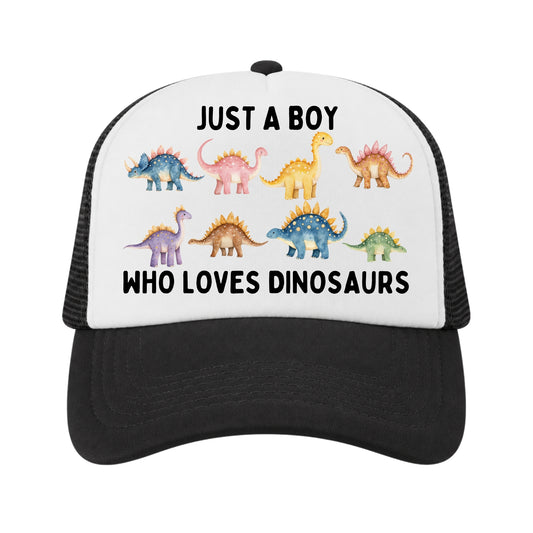 Dinosaur Trucker Hat for Boys, Dinosaur Lover Gift for Kids