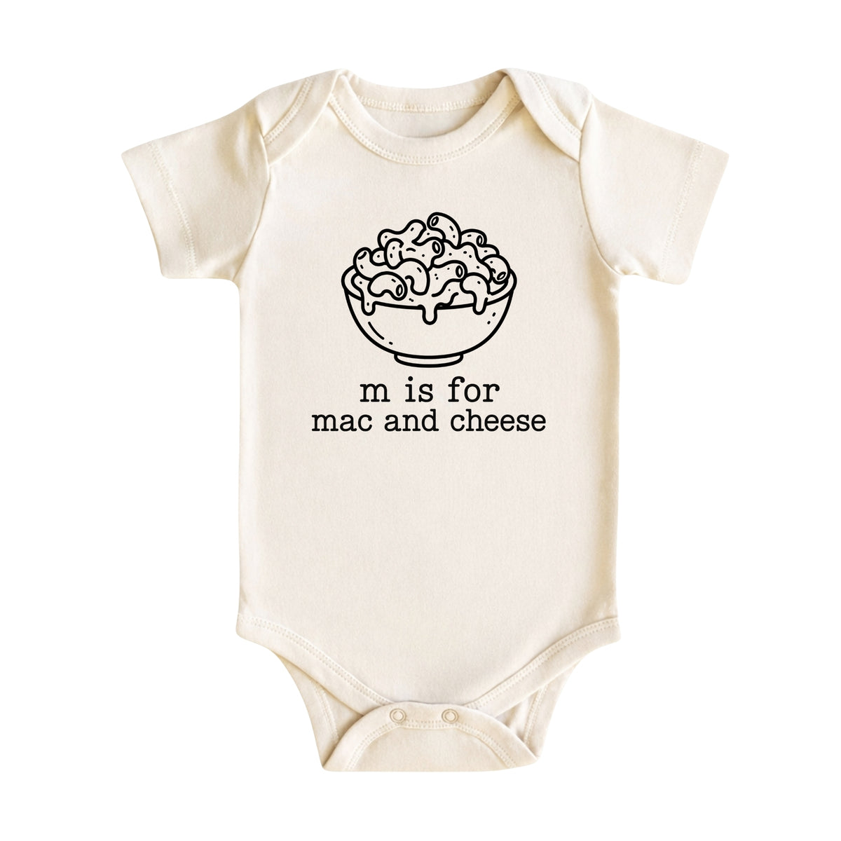 M Is for Mac and Cheese Baby Bodysuit