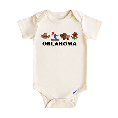 Oklahoma Baby Onesie ®, Sooner State Baby Bodysuit for Boys Girls