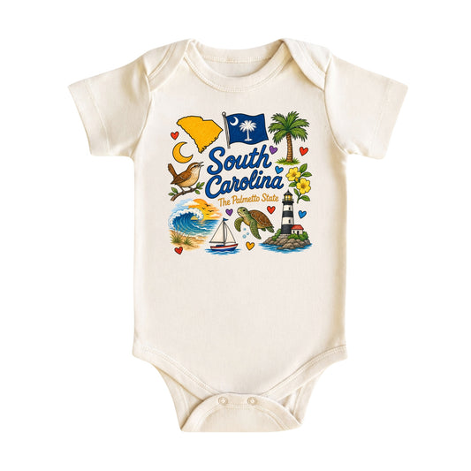 South Carolina Baby Bodysuit for Boys Girls